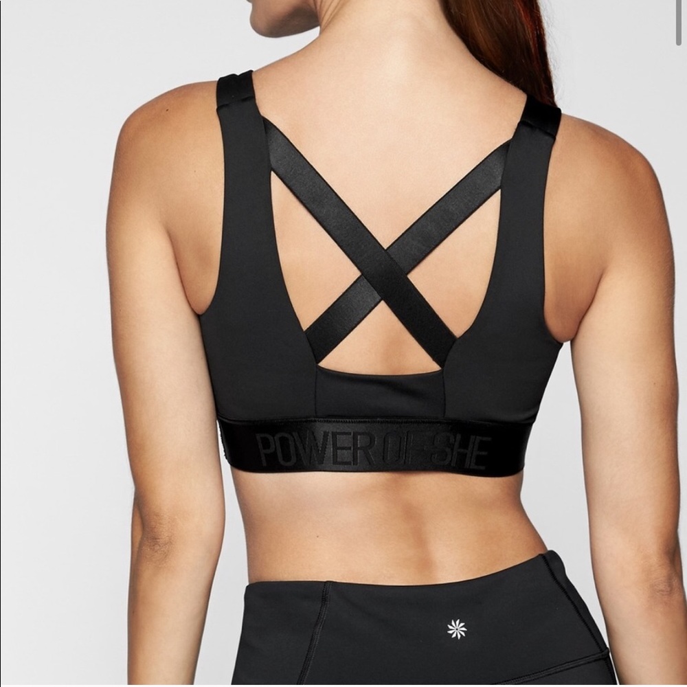 Athleta Power of She Sports Bra Criss Cross